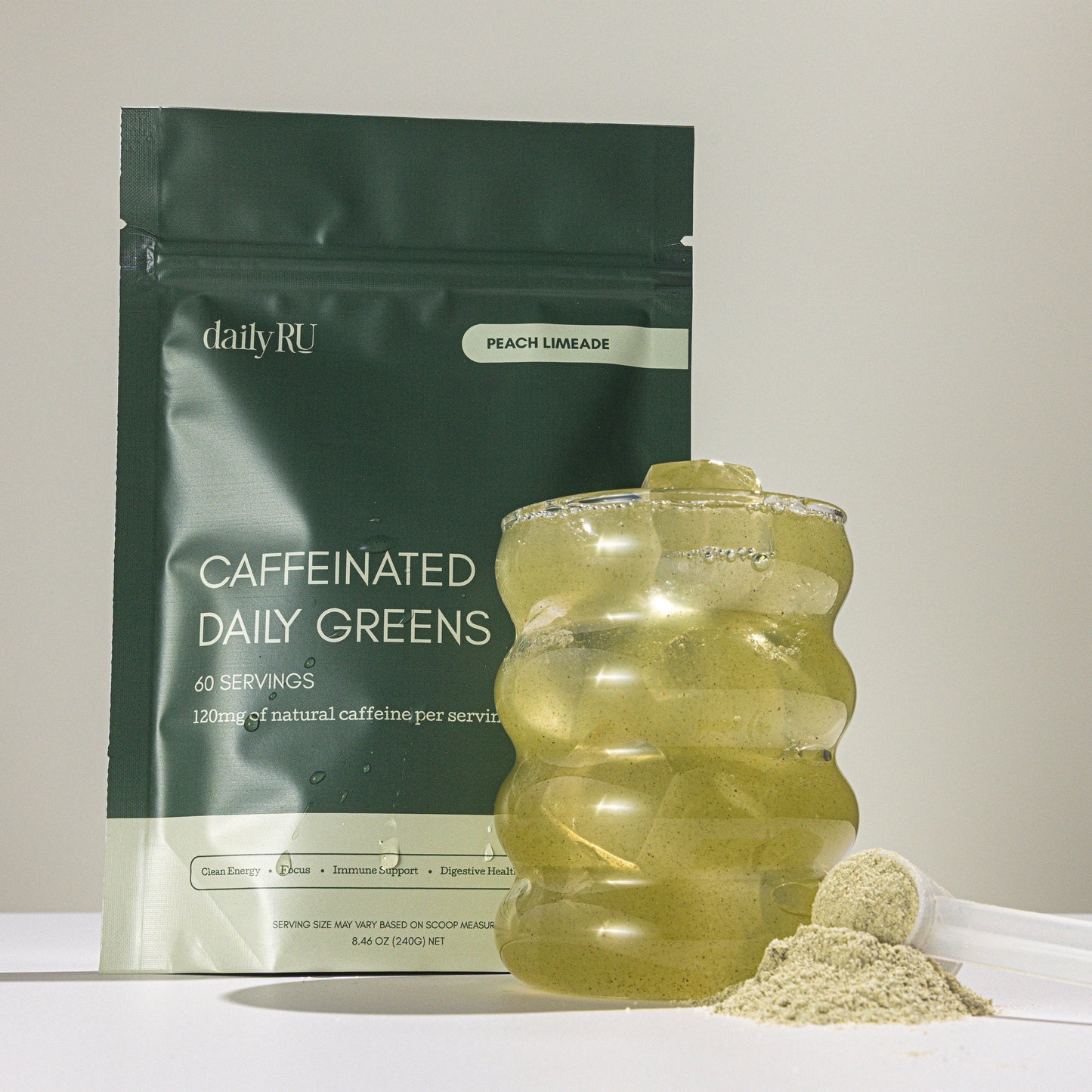 Caffeinated Daily Greens - Peach Limeade - 60 Servings