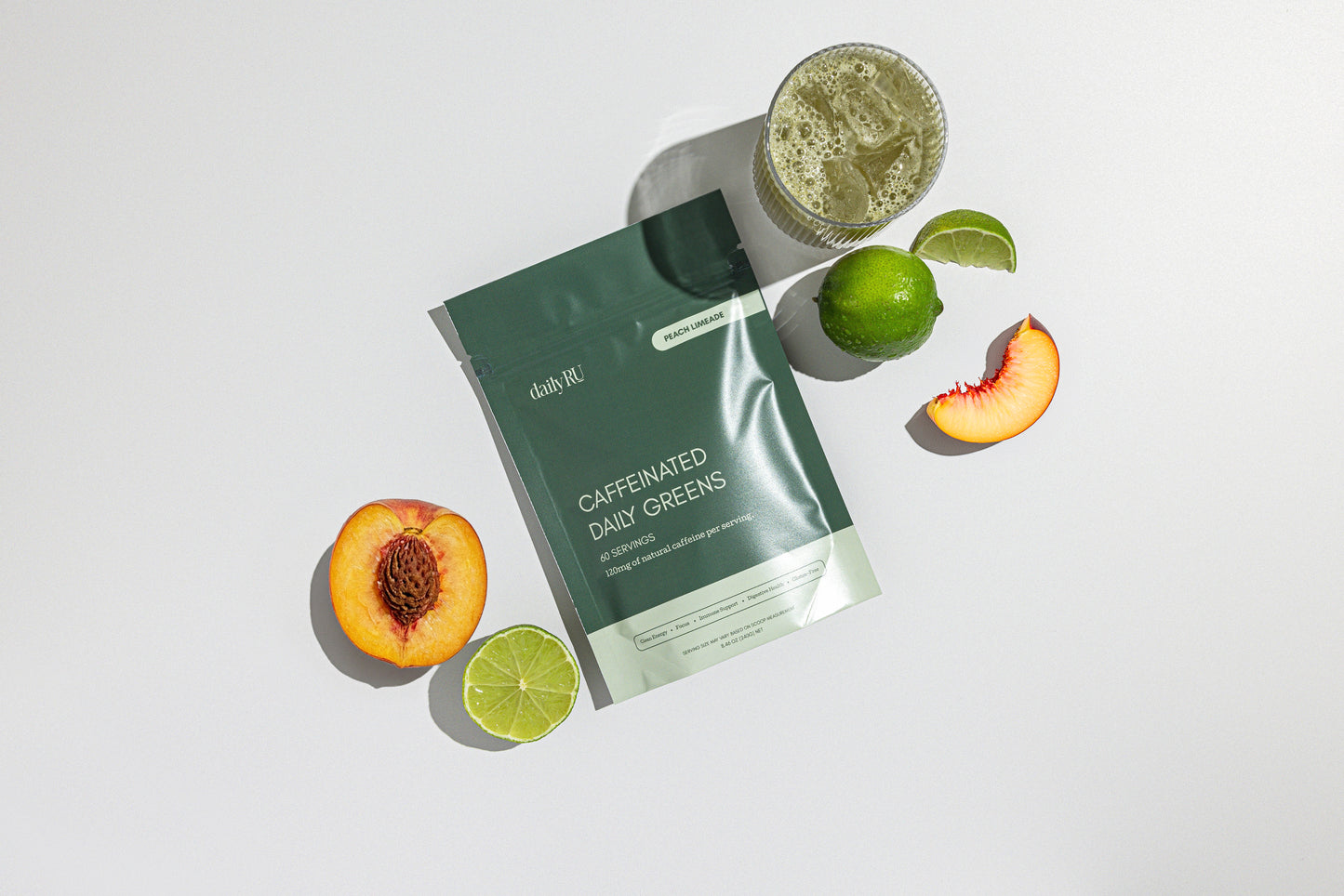Caffeinated Daily Greens - Peach Limeade - 60 Servings